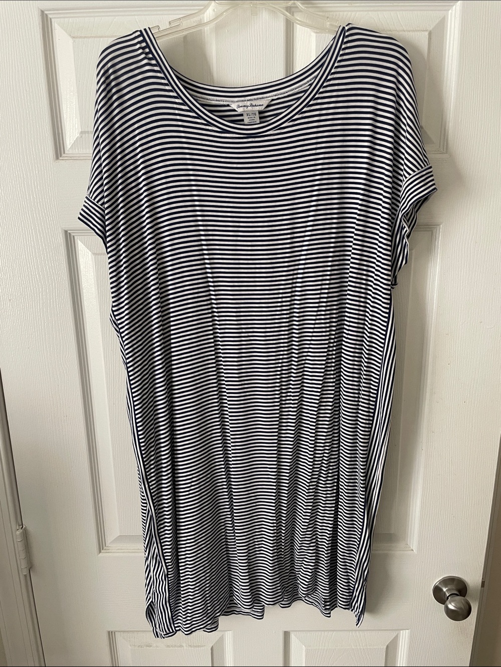 Tommy Bahama Casual Striped Women’s Tee Dress - Navy and White
